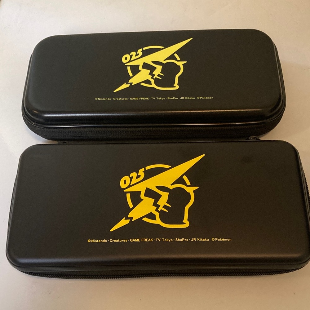 Nintendo Black and Yellow Pikachu headphones Switch Cases